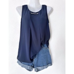 Haut bleu léger