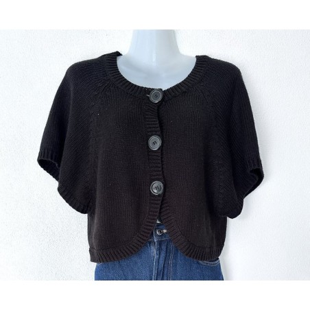 Gilet noir à manche courte