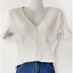 Haut extensible blanc
