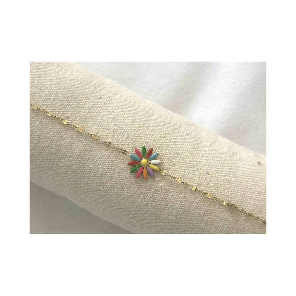Bracelet à fleur en Acier inoxydable Bracelet à fleur en Acier inoxydable