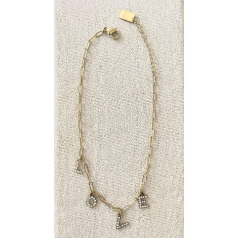 Chaine de cheville avec écriture LOVE en Acier inoxydable