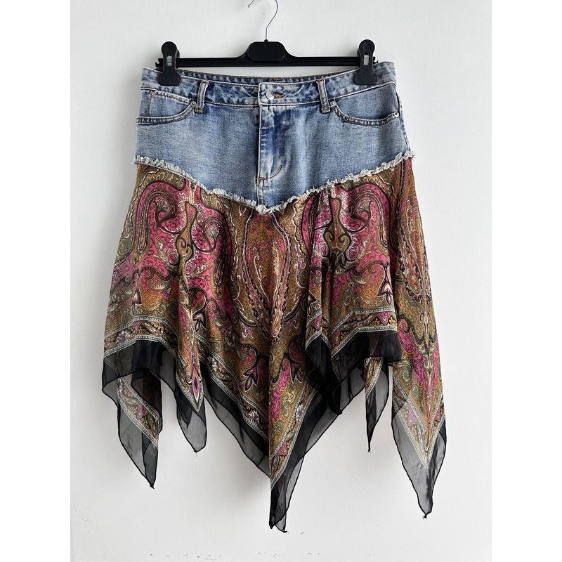 Jupe jean foulard Jupe jean foulard
