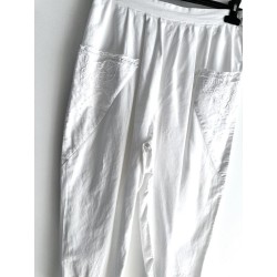 Pantalon blanc brodé - Taille 38/40