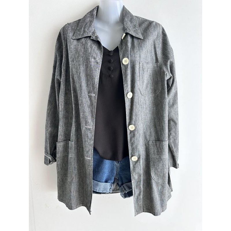 Veste en lin FEMME je vous aime - Taille 40 Veste en lin FEMME je vous aime - Taille 40